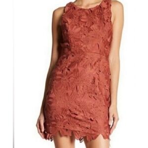 ASTR The‎ Label Lace Dress Sleeveless Floral Occasion Party Mini Dress Sz Med